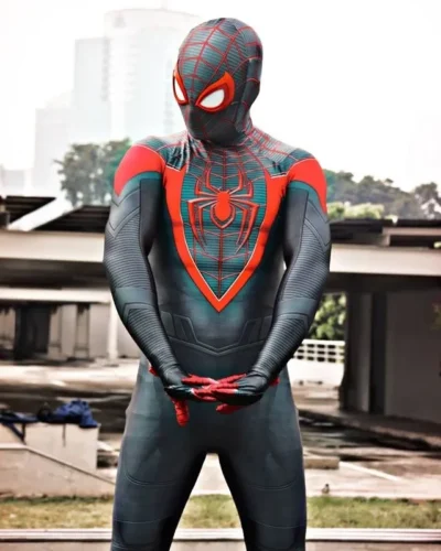 Spiderman Costume Black/Red - Image 2