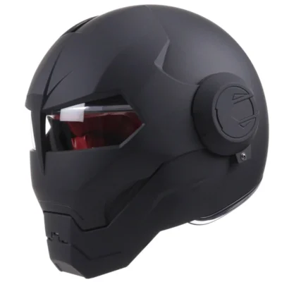 Motorcycle Helmet with Unique and Cool Personality, Iron Man Full Helmet, Retro Style Harley Transformers Revealing Helmet