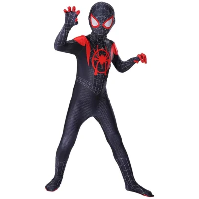 Spiderman Costume for Kids Zentai Suit Spider Man Into The Spider Verse Miles Morales Superhero Cosplay Bodysuit Adult Jumpsuits - Image 15