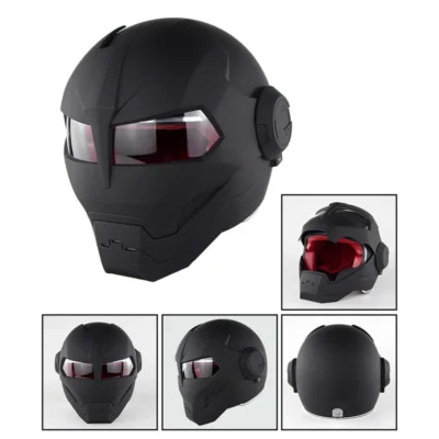 Motorcycle Helmet with Unique and Cool Personality, Iron Man Full Helmet, Retro Style Harley Transformers Revealing Helmet - Image 6