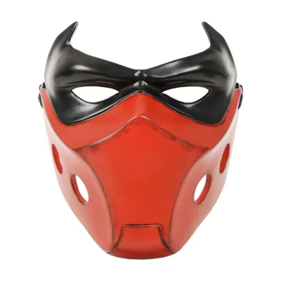 Red Hood Mask Movie Anime Full Head Latex/Resin Helmet with Mesh Eye Game Cosplay Halloween Costume Props High Quality