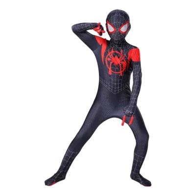 Spiderman Costume for Kids Zentai Suit Spider Man Into The Spider Verse Miles Morales Superhero Cosplay Bodysuit Adult Jumpsuits - Image 16