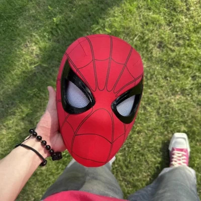 Spiderman  Movable  Eyes Cosplay Mask - Image 6