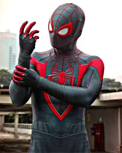 Spiderman Costume Black/Red - Image 6