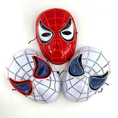 2024 New Arrival Halloween Disguise Mask Cosplay Spider Full Face Mask Halloween Children Headwear Gift Luminous Led Mask - Image 5